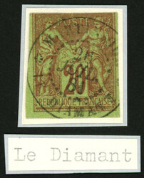 MARINIQUE - LE DIAMANT : CG 20c SAGE (pd) obl. centrale MARTINIQUE LE ...