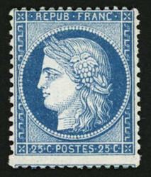 25c CERES (n°60A) neuf * quasiment **. Cote 210?++. TTB