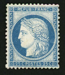 25c CERES type II (n°60B) neuf *. Infime pli de gomme (d'origine). ...