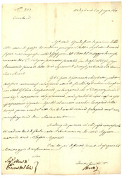 1814 Rare cachet P.112.P MODIGLIANA sur lettre avec texte. TB