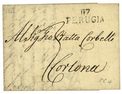 1811 117 PERUGIA sur lettre avec texte. Superbe