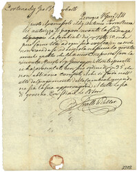 1811 117 PERUGIA sur lettre avec texte. Superbe