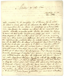 1784 Rare cachet DE MASTRIST sur lettre avec texte pour VERVIER. TTB