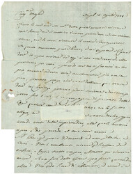 1808 NAPLES PAR GENES sur lettre avec texte de NAPLES pour GENES. TTB