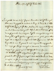 1813 PRINTé DE LUQUES PAR PISE + LUCCA sur lettre avec texte. Luxe