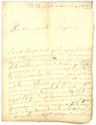 1697 DE L' ARMEE D' ALEMAGNE manuscrit (Lenain LA n°10) + Taxe 16 ...