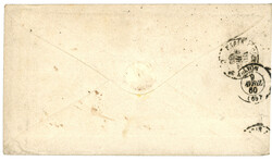 1860 20c (n°14) obl. AAL + ARMEE D' ITALIE Bau L sur enveloppe avec ...