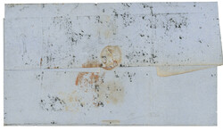 1865 20c (n°22) x4 sur lettre de PARIS pour JACMEL (HAITI). ...