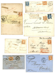 2565020: France Empire dentelé 1862 - Covers bulk lot