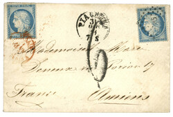 "25c CERES utilisé à PIACENZA (ITALIE)" : 1872 25c (n°60) x2 + ...
