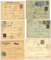 FRANCE - Type SAGE - Superb collection 17 covers ( 12 REGISTERED) to ...