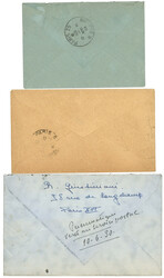 SERVICE PNEUMATIQUE : Lot de 3 lettres dont TELEGRAMME. TB