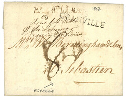 ENTREE par GRANVILLE pour L' ESPAGNE : 1802 48 GRANVILLE sur lettre ...