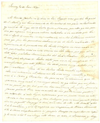 1830 P.34.P ST MALO sur lettre avec texte de JERSEY pour MURCIA ...