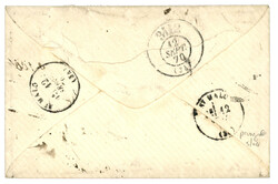 1870 10c (n°28)x2 obl. ETOILE 27 suir enveloppe de PARIS pour ST ...