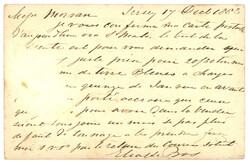 1883 ENTIER ANGLAIS 1p daté JERSEY obl. cachet d' entrée rouge ...