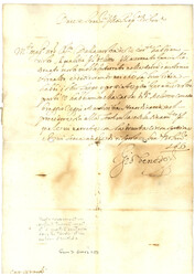 "PESTE de GÊNES" : 1657 Lettre PURIFIEE à la FLAMME avec texte de ...