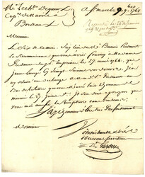 1768 COLONIES PAR LA FLOTTE sur lettre avec texte daté "ST MARC" ...