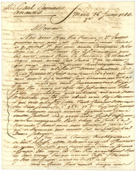 1780 COL. PAR NANTES (type rare) sur lettre avec texte de ST MARC ...