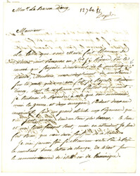 1781 Petit cachet rouge cintré COLONIES sur lettre avec texte de la ...