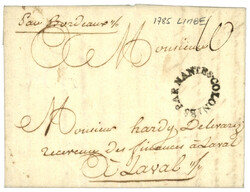 1785 COLONIES PAR NANTES cintré sur lettre avec texte daté LIMBE ...