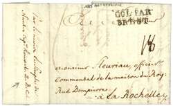 1785 COL. PAR BREST + Achemineur "Cap ROUX NANTES" sur lettre de PORT ...