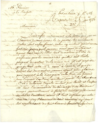 1785 COL. PAR BREST + Achemineur "Cap ROUX NANTES" sur lettre de PORT ...