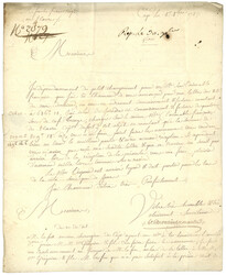 1789 "COLONIES PAR" manuscrit + cachet CHERBOURG (frappe à sec) sur ...