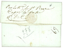 1797 COL. PAR AURAY + "Par le ST PIERRE / Q.D.C" sur lettre datée ...