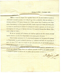 1821 "COLONIE PAR" manuscrit + 34 ST SERVAN sur lettre avec texte ...