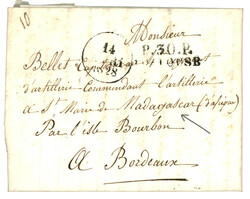 "Destination STE MARIE DE MADAGASCAR" : 1828 P.30.P TOULOUSE sur ...