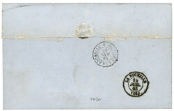 1863 Rare cachet MARTINIQUE VERA-CRUZ + Taxe 6 sur lettre de ST ...