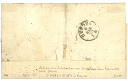 1875 FRANCE 40c (n°38 + ESPAGNE 10c obl. GC 2240 + ESPAGNE MARSEILLE ...