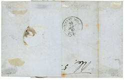 AMASSIA via CONSTANTINOPLE : 1863 10c (n°21)+ 40c (n°23) obl. GC ...