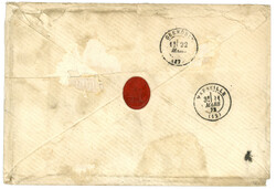 CONSTANTINOPLE : 1872 80c (n°32) Bande de 6 + Paire obl. ANCRE sur ...