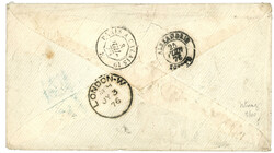 JERUSALEM : 1876 30c CERES obl. JAFFA SYRIE + CROIX POTENCEE bleue ...