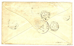 SHANGHAI : 1875 80c CERES bande de 3 obl. GC 5104 + SHANG-HAI CHINE ...
