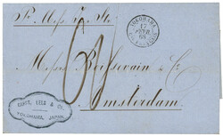 YOKOHAMA : 1868 YOKOHAMA Bau FRANCAIS + Taxe "60" sur lettre avec ...