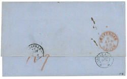 YOKOHAMA : 1868 YOKOHAMA Bau FRANCAIS + Taxe "60" sur lettre avec ...