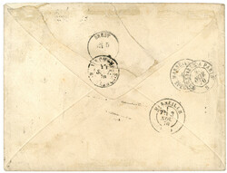 YOKOHAMA - Courrier détourné (GUERRE 1870 Siège de PARIS) : 40c ...
