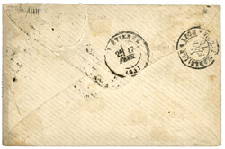 YOKOHAMA : 1875 CERES 5c + 15c + 80c obl. GC 5118 + YOKOHAMA JAPON ...