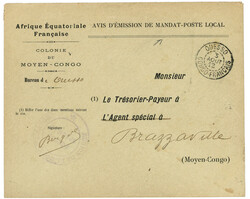 CONGO - MANDAT POSTE - OUESSO : 1912 OUESSO CONGO FRANCAIS sur ...