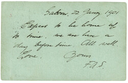 GABON : 1901 Entier CONGO FRANCAIS 10c daté "GABON" obl. PAQUEBOT ...