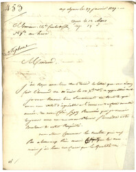 GUADELOUPE - "Aux ABYMES via BASSE-TERRE" : 1827 Cachet linéaire ...
