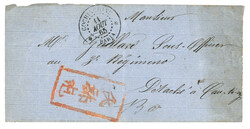 1865 COCHINCHINE BARIA + Cachet Chinois rouge CAU-TI-VAY sur lettre ...