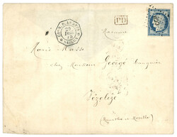 1875 CG 25c CERES obl. CCH + CORR. D' ARMEES SAIGON sur enveloppe ...