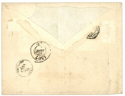 1875 CG 25c CERES obl. CCH + CORR. D' ARMEES SAIGON sur enveloppe ...