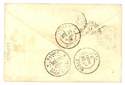 CHAUDOC bureau civil en Bleu - Tarif voie de mer à 35c : 1879 CG 10c ...
