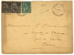 2705: Indochina francesa emisiones generales - Cancellations and seals