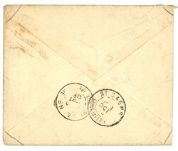 ANNAM : 1889 THUAN-AN ANNAM + cachet évidé CORSPS EXP. ANNAM-TONKIN ...